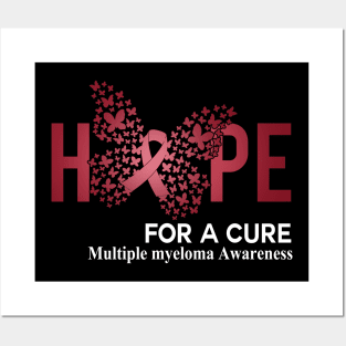 Hope For A Cure  Butterfly Gift Multiple myeloma Posters and Art